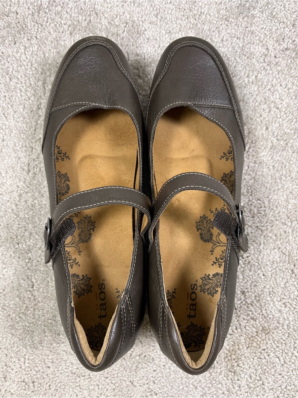 Taos Uncommon Mary Jane Comfort Leather Shoe Size 11W Brown Support Durable - Picture 3 of 8